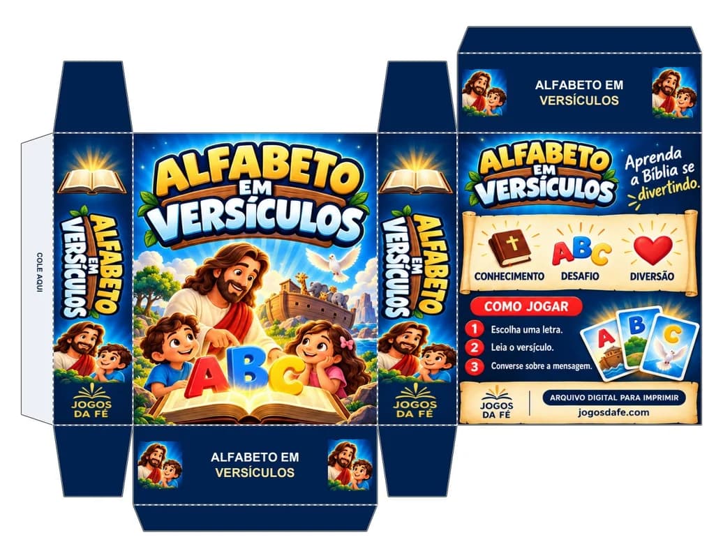 Molde da caixa ALFABETO EM VERSÍCULOS