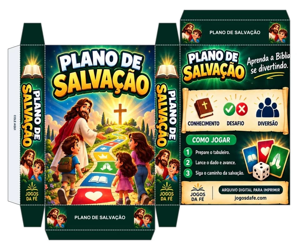 Molde da caixa PLANO DE SALVAÇÃO