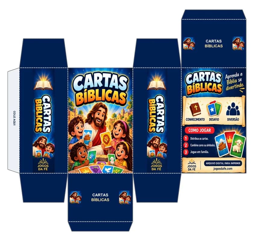 Molde da caixa CARTAS BÍBLICAS