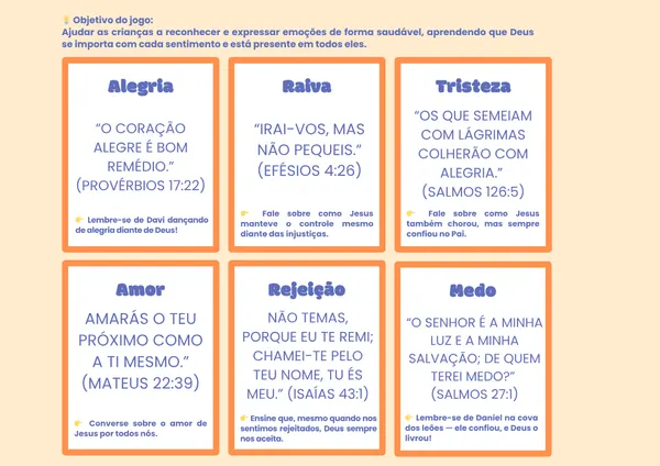 Jogo das Emoções Bíblico